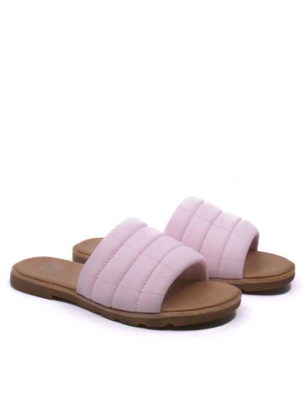 Sorel Ella III Puff Slide Sandals Pink Quilted Comfort Slides Cushioned Size 8.5